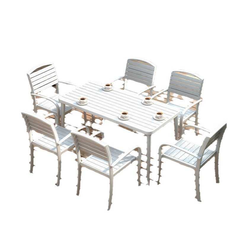 户外桌椅组合套装咖啡厅奶茶店室外庭院阳台休闲铁艺户外塑木桌椅,淘宝优惠券,粉丝福利购,淘宝优惠卷