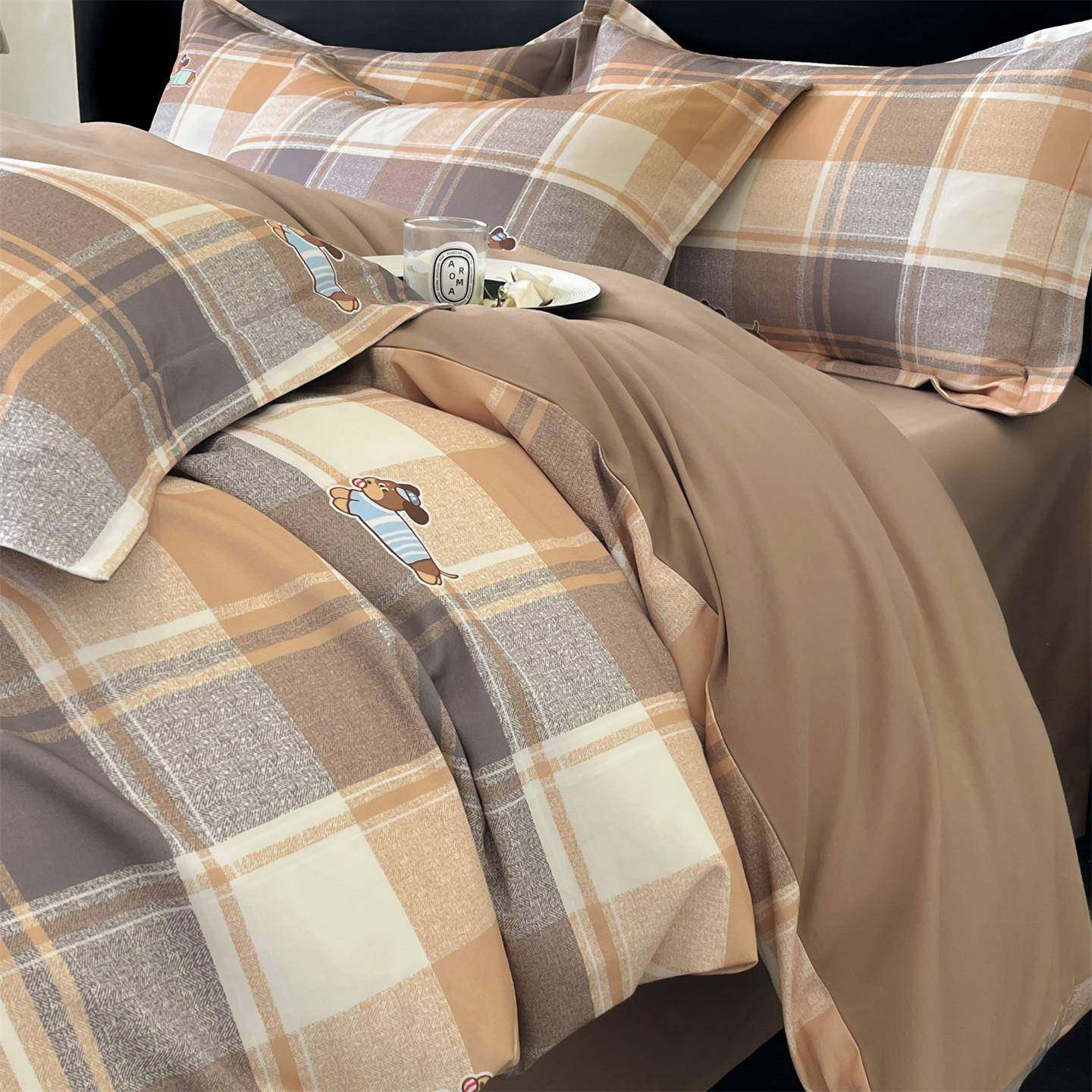 轻奢加厚磨毛床上四件套纯棉全棉保暖床单被套2025新款秋冬床品4,淘宝优惠券,粉丝福利购,淘宝优惠卷