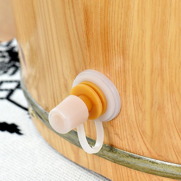 泡脚木桶过小腿过膝熏蒸桶家用实木蒸汽加热蒸脚桶木质洗脚足浴盆 - 图2