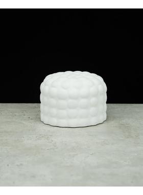 现代简白色圆形约树艺品蒙古包创意工085家居居家客厅软装脂饰品