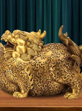 全貔铜DHSM013貅件招公财聚财貔恘公司办室客厅家居摆工艺品