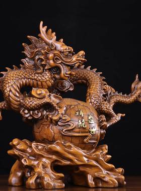 盛世桌公祥龙生肖风水龙摆件招财龙大号6986公司办室面饰树脂工装