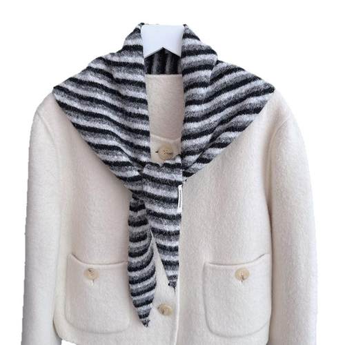 羊驼羊毛混纺冬季保暖巾女毛线氛围感护脖子围脖围巾学生复古 - 图3