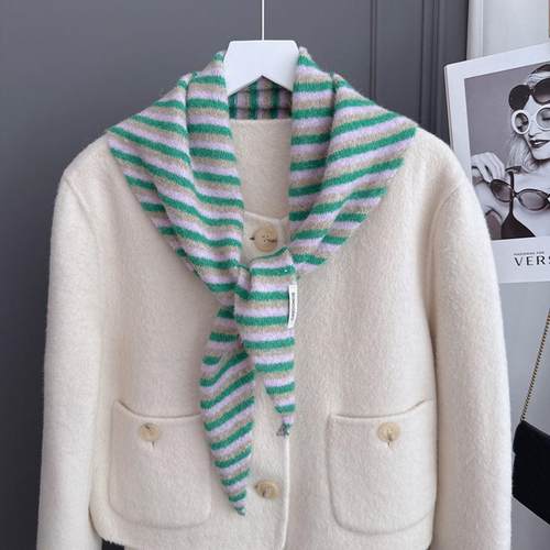 羊驼羊毛混纺冬季保暖巾女毛线氛围感护脖子围脖围巾学生复古 - 图2