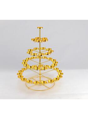 5层49品圆杯曼扎酥油灯架莲花灯座供灯