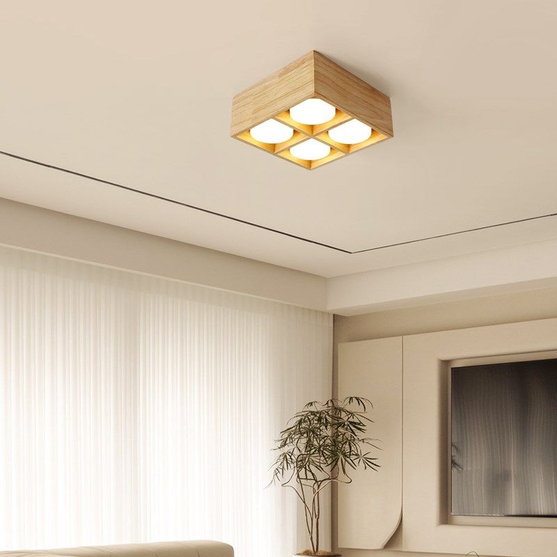 无主灯照明卧室客厅斗胆灯原木天花明装筒灯过道走廊吸顶灯格栅灯,淘宝优惠券,粉丝福利购,淘宝优惠卷