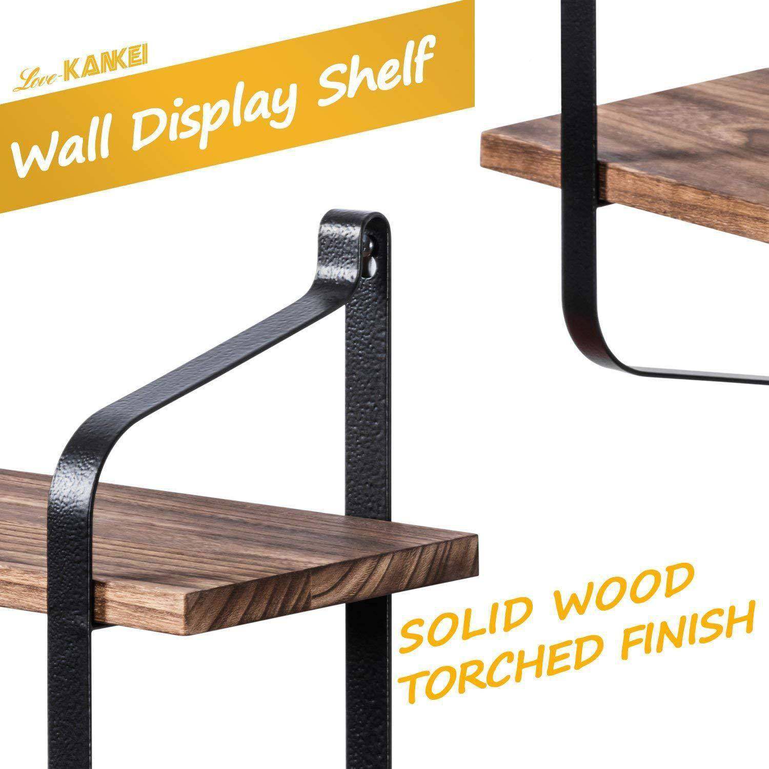 墙上置代架MUI实木客厅墙壁挂墙隔板铁艺卧室多物层书架简约现装,淘宝优惠券,粉丝福利购,淘宝优惠卷