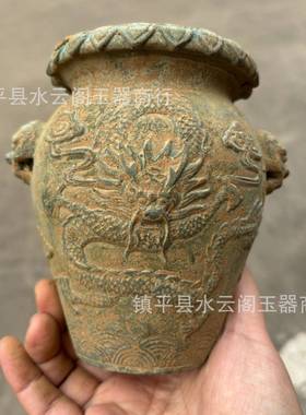 复古铜土罐63265创意铜花盆家用家园艺盆器肉器肉植物粗龙铜居工