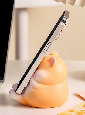 创意可爱仓鼠平板手机支架办公室桌面摆件解压装饰品送实用小礼物