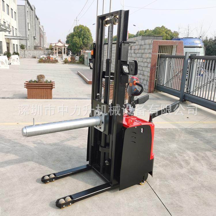 滚筒式单轴全电动堆高车电动上升下降手摇滚轮滚筒升高搬运叉车,淘宝优惠券,粉丝福利购,淘宝优惠卷