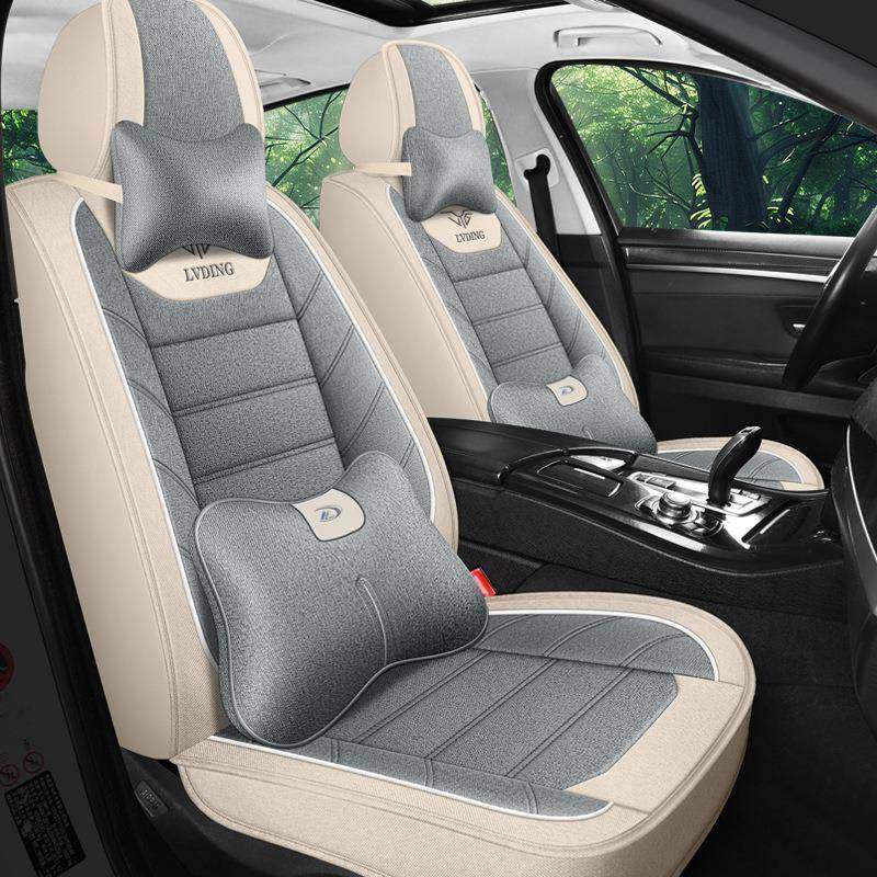 汽车坐垫四季座通用2全包围VVR4垫新款纤麻布艺专用纤维透气免拆,淘宝优惠券,粉丝福利购,淘宝优惠卷