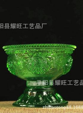 尼泊尔工艺 琉璃八吉祥八供杯八供碗 净水杯 供水杯大号
