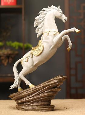 前程似锦创意摆件马到成功黄铜工艺品马摆件新中式办公室铜装饰品