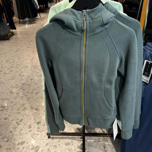 代购直邮 lululemon Scuba系列薄绒修身全拉链运动连帽衫卫衣现货 - 图1