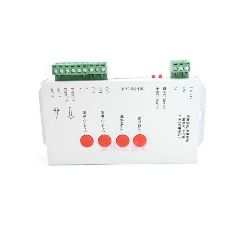 T-1000S全彩控制器IC幻彩灯条模组可编程点控制器带SD卡工程款,淘宝优惠券,粉丝福利购,淘宝优惠卷