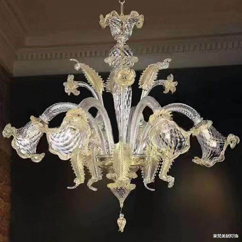 莱梵欧居式轻奢客厅吊灯宫廷别墅美酒店堂781餐厅灯艺大术玻璃灯,淘宝优惠券,粉丝福利购,淘宝优惠卷