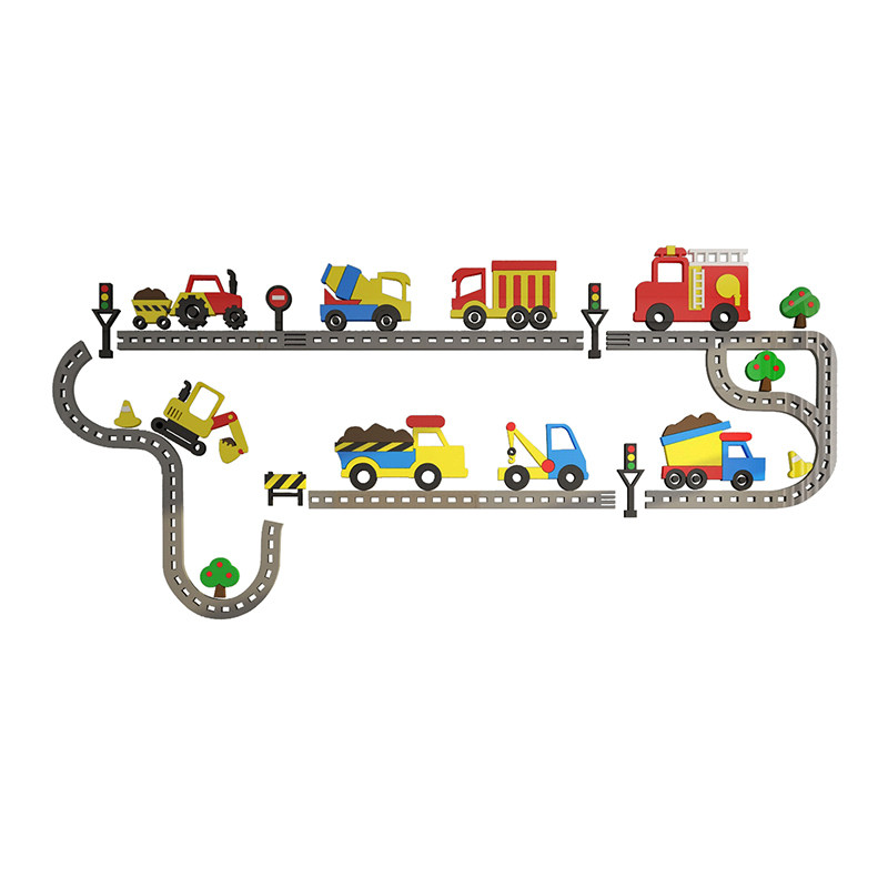 卡通玩具车儿童区房间布置男孩卧室墙面装饰用品改造床头壁纸贴画,淘宝优惠券,粉丝福利购,淘宝优惠卷