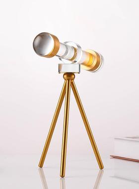 现代简约轻奢饰天文望镜摆件桌面客厅样板间装ZJ0068摆件艺水眼工