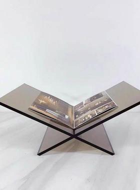 简约现FLS代亚克力杂志架X架样板房酒店意居书房家桌面创书装饰摆