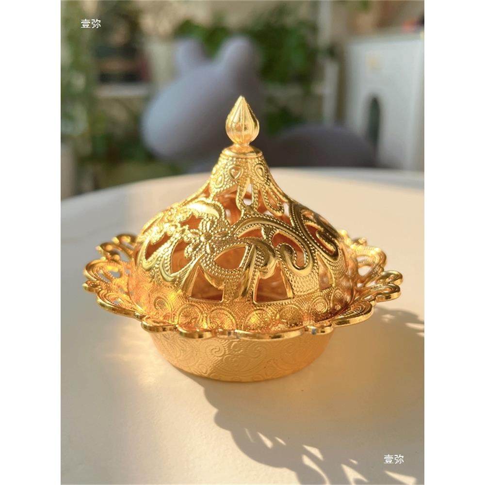 新品土其欧式tj#yj#j#立耳体花纹镂空设精计美金糖盒点合心盒轻奢,淘宝优惠券,粉丝福利购,淘宝优惠卷