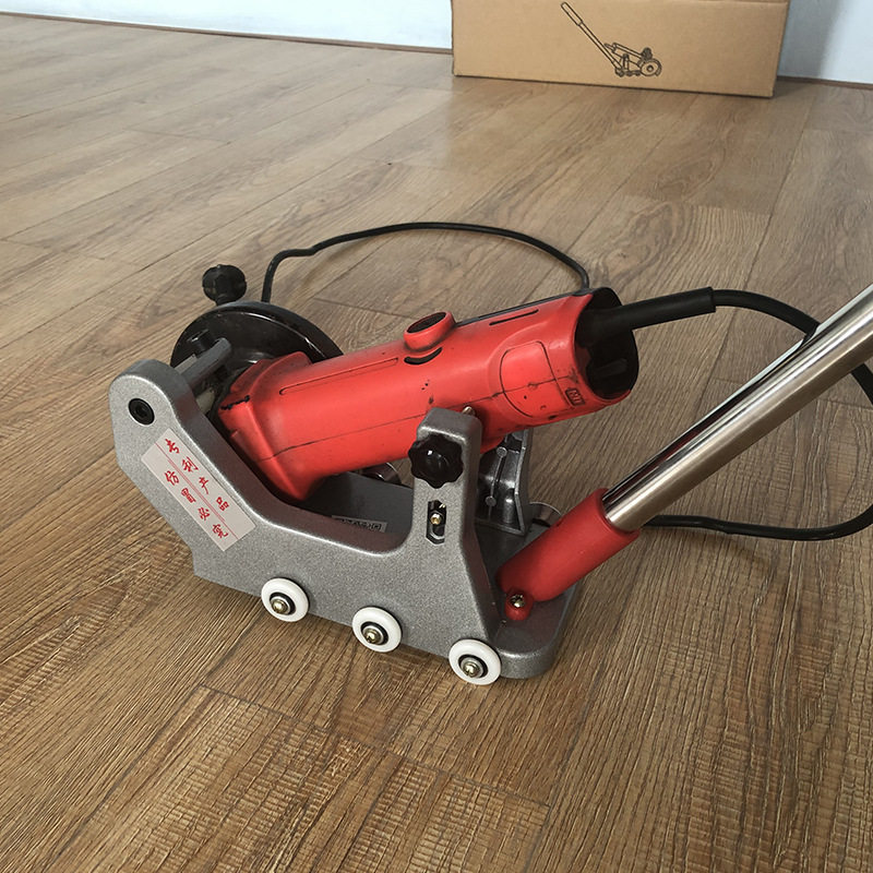 Angle grinder turns into hand push electric seam cleaning machine in seconds, modified ceramic tile seam cleaning machine bracket, automatic seam cleaning tool
