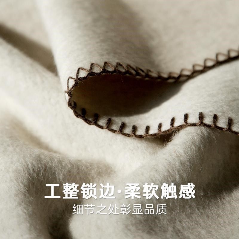 澜品100%羊毛精品纯色纯羊毛毯沙发毯子盖毯午睡毯床尾毯轻奢披毯,淘宝优惠券,粉丝福利购,淘宝优惠卷