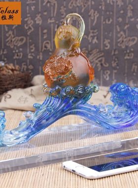 班德拉斯琉璃葫芦摆件如意摆件商务礼品祝寿礼品开业上市贺礼摆设
