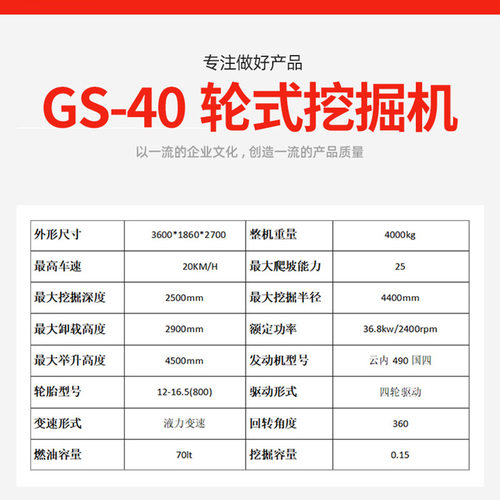 轮式挖掘机小型挖机农用挖土机果园种植道路施工微型挖掘机全地形 - 图0