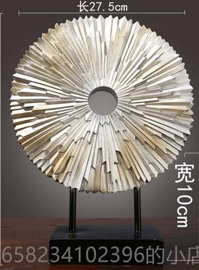 高档新中玄式板禅意圆筒屏饰风摆件 家居客厅关样间装酒店艺术品