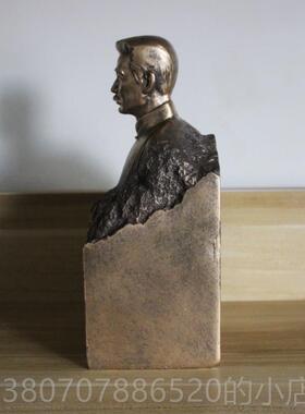 高档原创居书装饰工艺品名人家物鲁房迅雕塑像手办书架桌面摆书挡