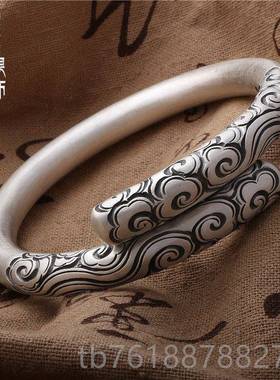 新款如金意箍棒手银镯999足手工男女齐大圣天紧箍咒情侣定海神针