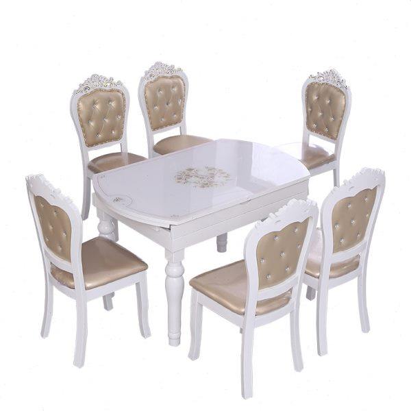 餐桌椅组合简约现代小户型可伸缩折叠家用实木电磁炉圆形吃饭桌子,淘宝优惠券,粉丝福利购,淘宝优惠卷