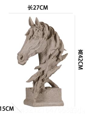 高档奢马头客品厅摆件家居饰品桌面轻摆设客厅公室招财办工艺电视