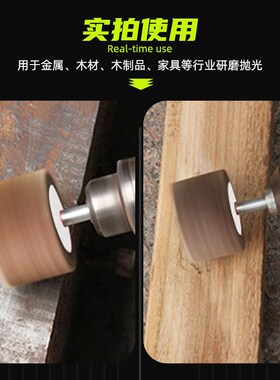 带柄百叶轮磨头砂纸电动抛光轮圆柱形砂布金属除锈木材打磨轮叶轮