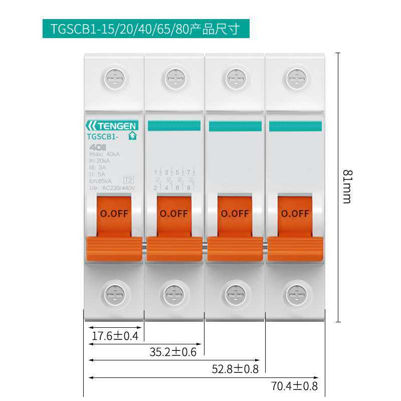TENGEN天正电气 TGSCB1浪涌后备保护器SPD防避雷器4P前端分断开关,淘宝优惠券,粉丝福利购,淘宝优惠卷