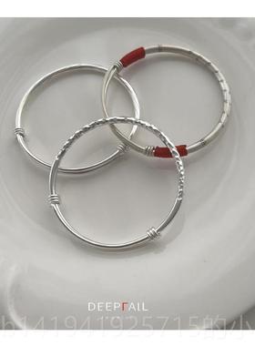 正品度一切苦厄足银可推子9999银心镯经万字符拉手镯调节