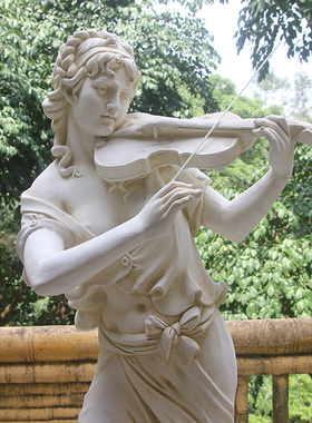 乐器仕女人物雕塑花园景观大型落地摆件户外天使装饰艺术品雕像