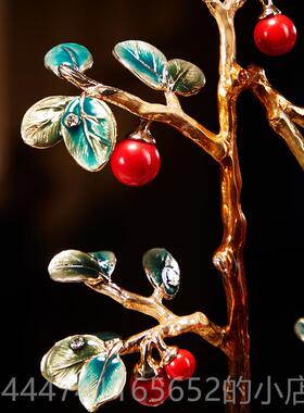 高档珐琅彩聚宝盆财树开摆件招财聚财客厅办公室装发饰品礼店铺业