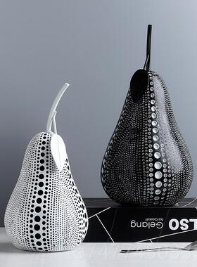 新款波艺术苹果饰品点波点梨斯堪的纳维亚代极简家居办公装现饰创