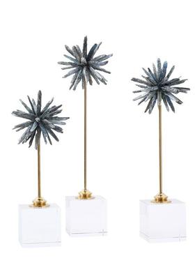 现代样板房室白色水饰品件电th%fgysd视柜晶卧玄关创意书房摆蓝色