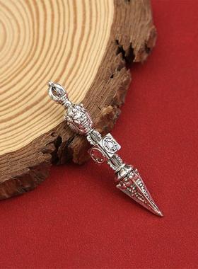 实心黄铜金刚杵降魔杵迷你摆件中式桌面装饰品金属工艺品