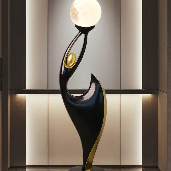 大型落地灯摆件客厅电视柜沙发旁玄关边艺术人物轻奢家居软装饰品,淘宝优惠券,粉丝福利购,淘宝优惠卷