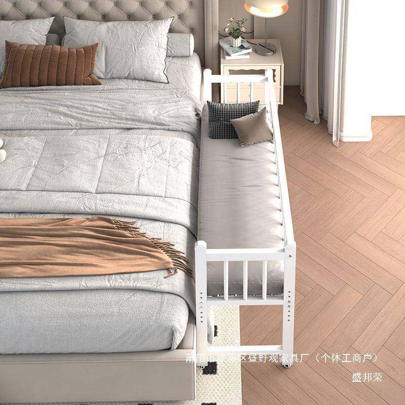 婴床dby-1115儿加高铁艺宝宝拼接小床衔接童可升降延边儿护栏防摔 - 图2