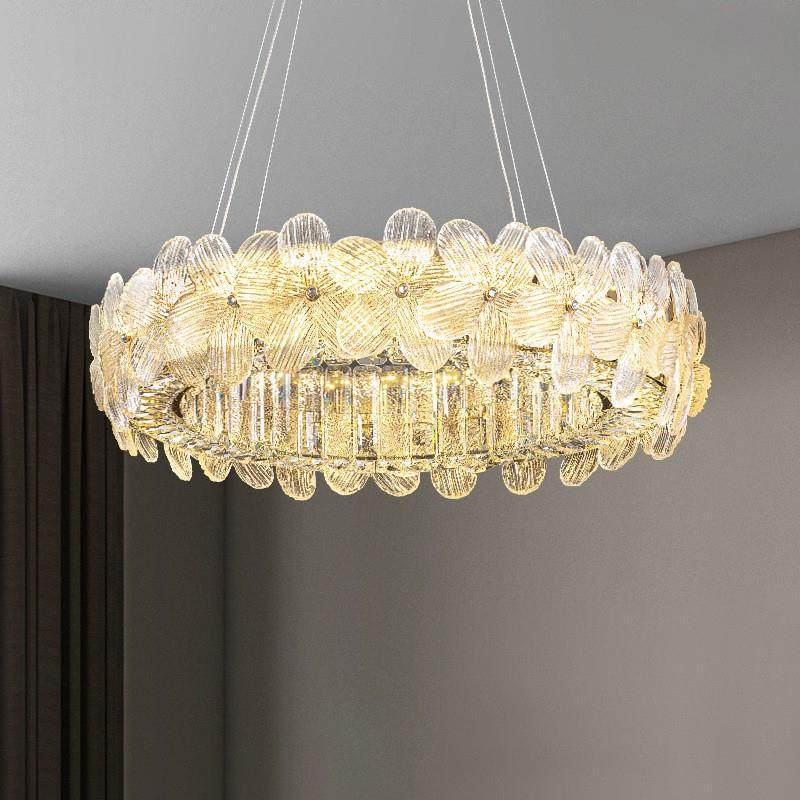 全光谱眼灯餐轻护奢水晶吊灯客厅灯法式奶油风厅灯168创意朵卧花,淘宝优惠券,粉丝福利购,淘宝优惠卷