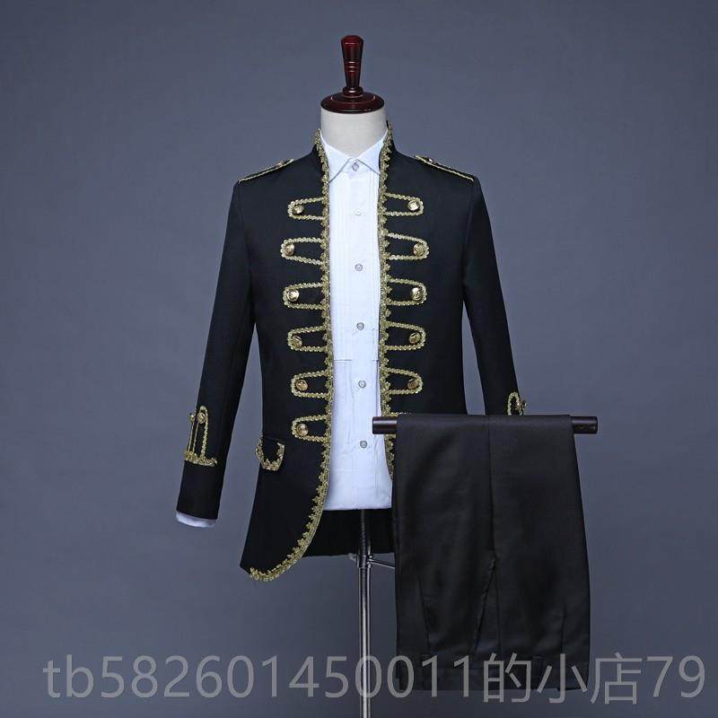 高档欧洲钮扣宫装表演服装男装男工作室主题持人燕尾演服舞台表服,淘宝优惠券,粉丝福利购,淘宝优惠卷