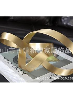 意式轻奢设计款软ANQ室内铜摆件样饰板房间客厅玄关装陈设品工艺