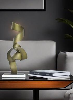 新中玄式金属大厅理石飘摆件样板带房售楼部卧室书房客桌BJ0016面