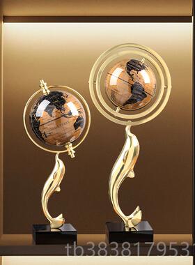 高档地球仪摆件品轻奢高档酒室柜电视柜装领导办公饰玄关大气家居