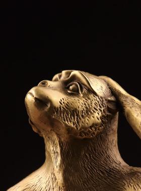 纯铜猴子摆件长生猴人生猴坐享人生肖猴家居客厅办公室装饰品摆设