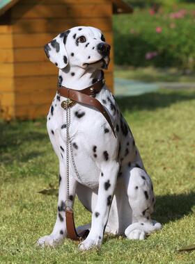 创意花园树脂工艺品仿真斑点狗 可爱礼品实用家居庭院装饰品摆件